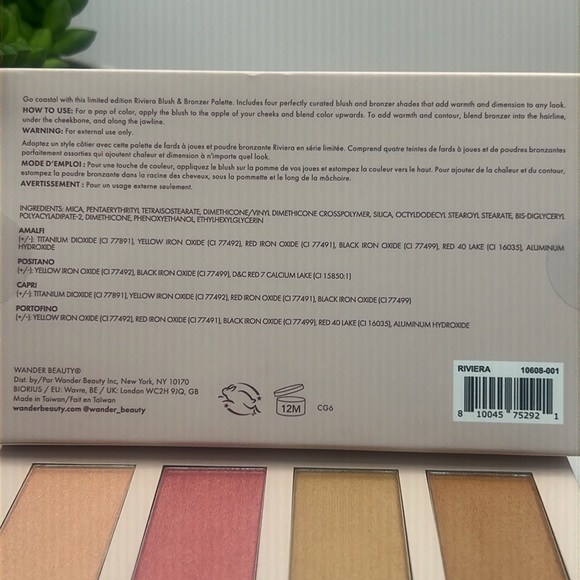 Wander Beauty Riviera Blush and Bronzer Palette Limited Edition - Picture 6 of 7
